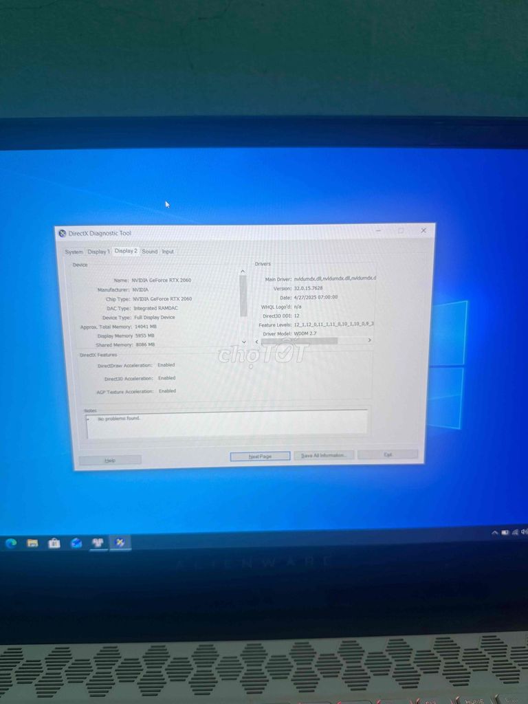 Dell Alienware m15 R2 i7-9750H 16GB/512GB RTX 2060. Mua bán Laptop tại Quận Long Biên Hà Nội được đăng bởi Hung Nguyen hình 1