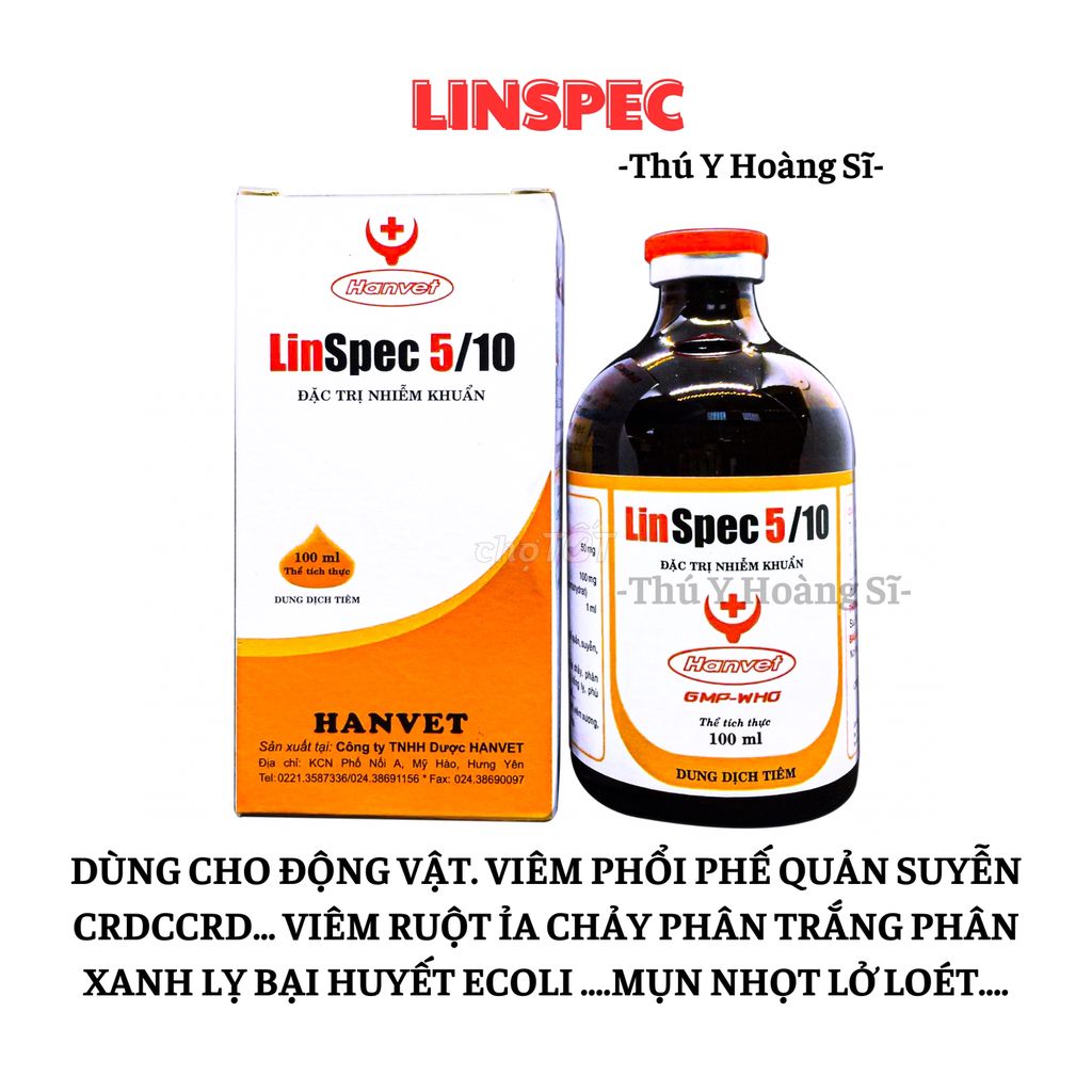 LINSPEC 5/10 xử lí nhiễm khuẩn dùng trong thú y