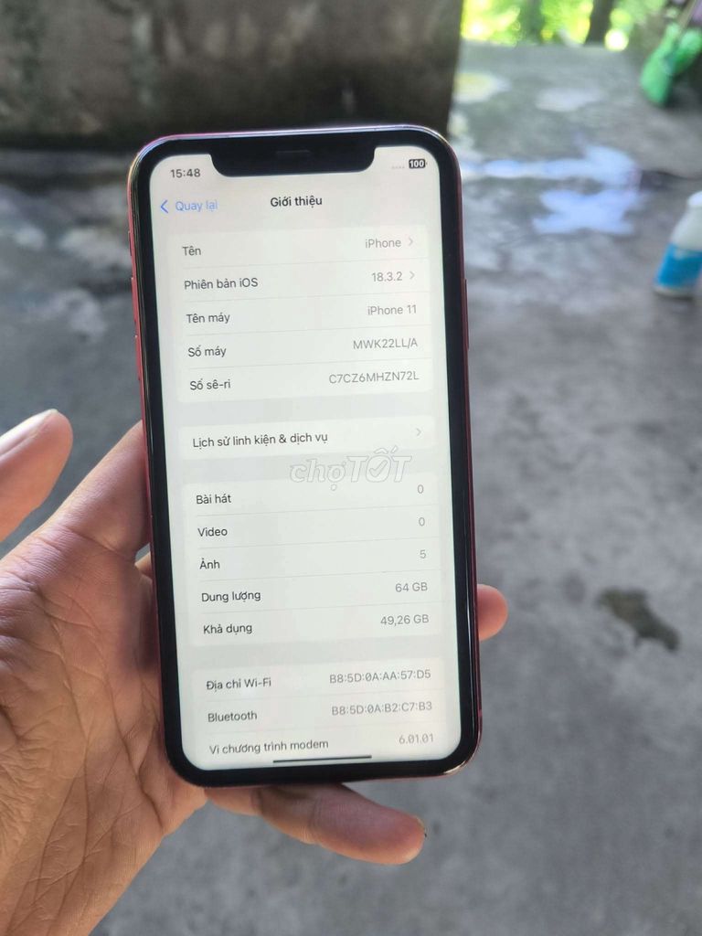 iPhone 11 64GB Đỏ Đã sử dụng. Mua bán Điện thoại tại Huyện Phúc Thọ Hà Nội được đăng bởi keznai9999 hình 1