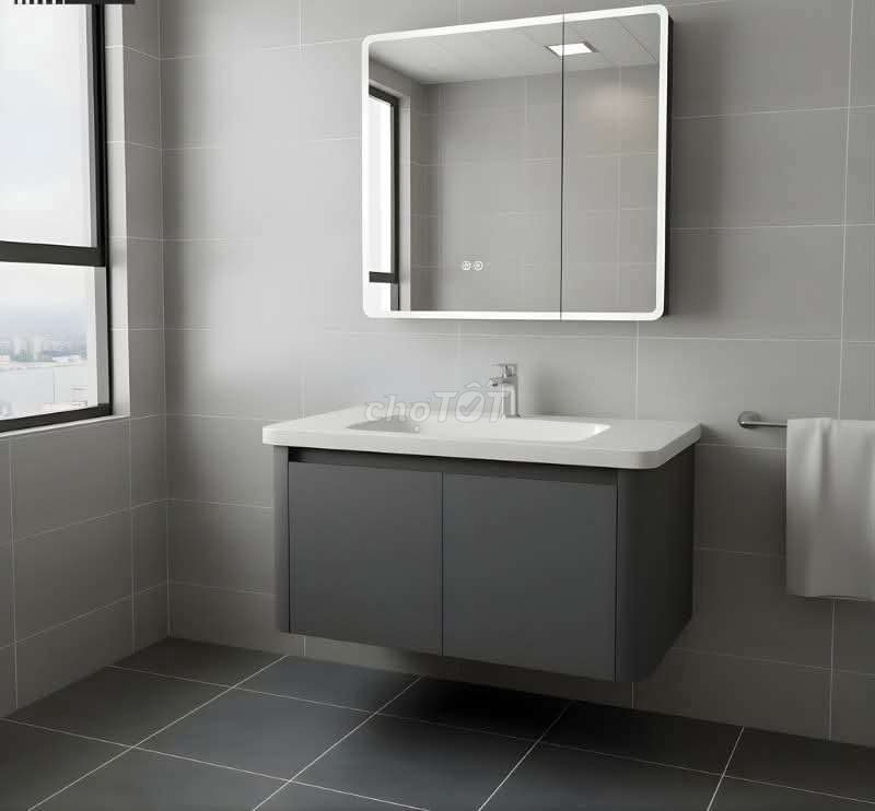 Tủ lavabo T1003 kèm tủ Gương LED. Mua bán Thiết bị vệ sinh, nhà tắm tại Quận Liên Chiểu Đà Nẵng được đăng bởi BINHMINH HOUSE hình 1