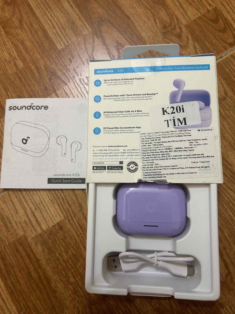 Tai nghe không dây Soundcore K20i Tím. Mua bán Tivi, Âm thanh tại Quận Bình Thạnh Tp Hồ Chí Minh được đăng bởi Bich Tram Nguyen hình 1