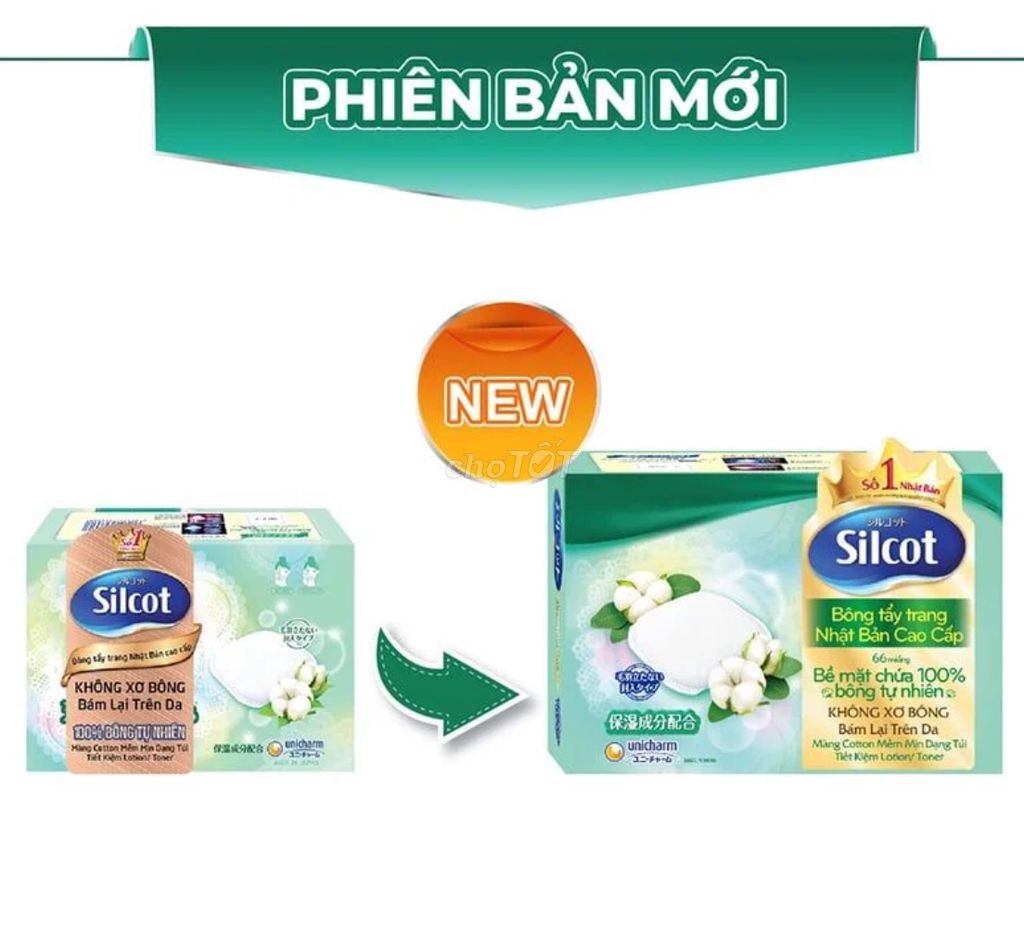 bông tẩy trang cao cấp Silcot Premium 66 miếng/hộp