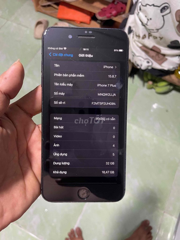 Apple iPhone 7 Plus 32GB Đen lock. Mua bán Điện thoại tại Quận Bình Tân Tp Hồ Chí Minh được đăng bởi Danh Quân hình 1