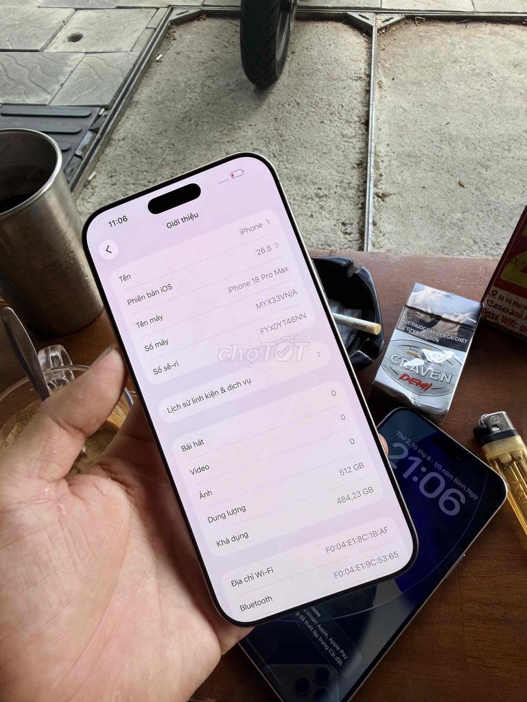 Apple iPhone 16 Pro Max 512GB Xám Đã qua sử dụng. Mua bán Điện thoại tại Quận Ngũ Hành Sơn Đà Nẵng được đăng bởi Nghĩa  hình 1