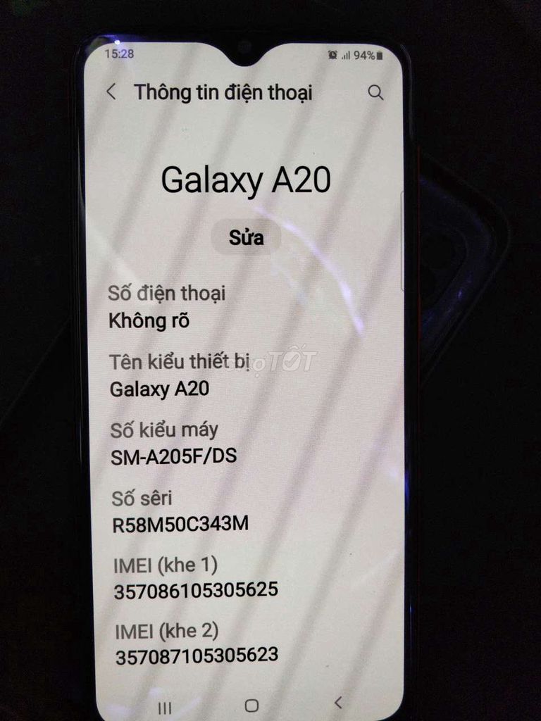 Samsung Galaxy A20 Hư loa trong. Mua bán Điện thoại tại Quận 7 Tp Hồ Chí Minh được đăng bởi Minh Thư  hình 1