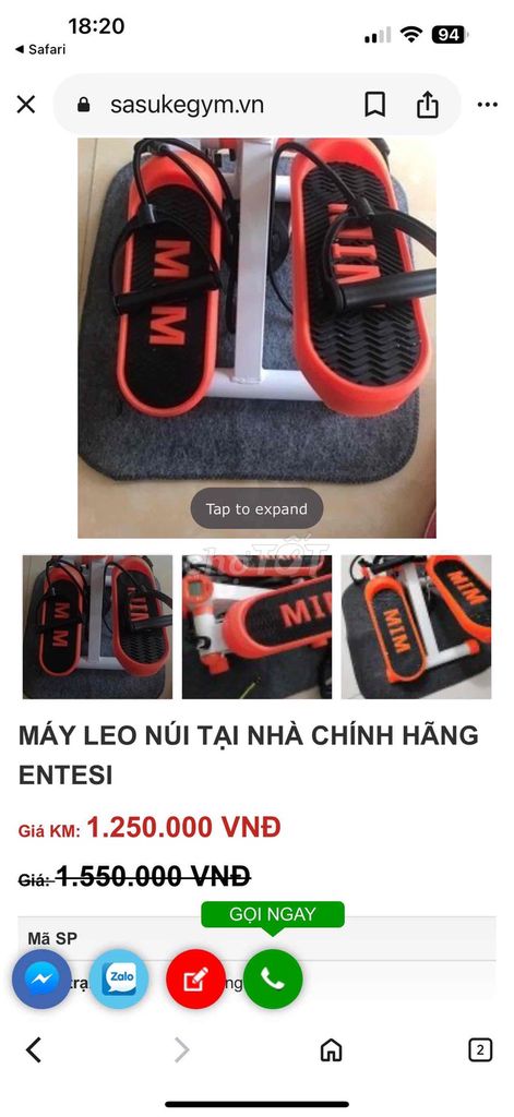 Máy leo núi HASUTA Cam Thép Dây kháng lực. Mua bán Đồ thể thao, Dã ngoại tại Quận 8 Tp Hồ Chí Minh được đăng bởi My hình 1