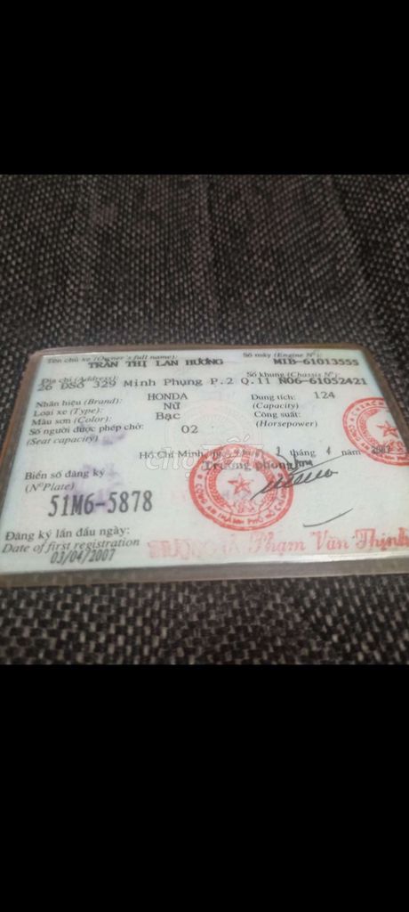 Honda Spacy 125 giấy tờ đầy đủ còn tin là còn xe. Mua bán Xe máy tại Huyện Bình Chánh Tp Hồ Chí Minh được đăng bởi văn phúc  hình 1