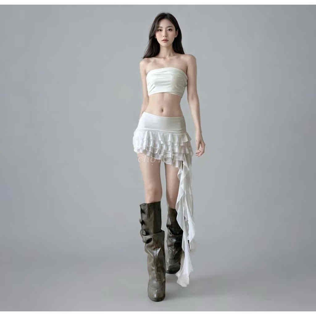 Pass Chân váy nữ xếp ly tua rua size S màu trắng. Mua bán Quần áo tại Huyện Nhà Bè Tp Hồ Chí Minh được đăng bởi Bao Tram hình 1