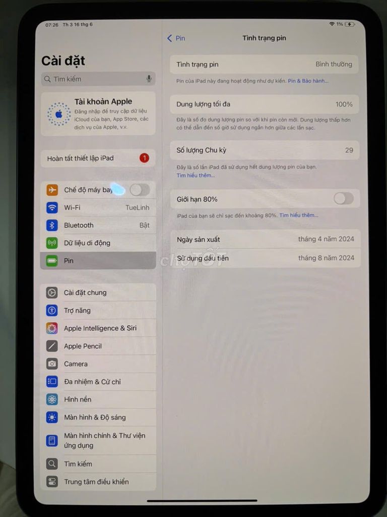 Apple iPad Pro M4 512GB Đen 5G. Mua bán Máy tính bảng tại Quận Hà Đông Hà Nội được đăng bởi duc nguyen hình 1