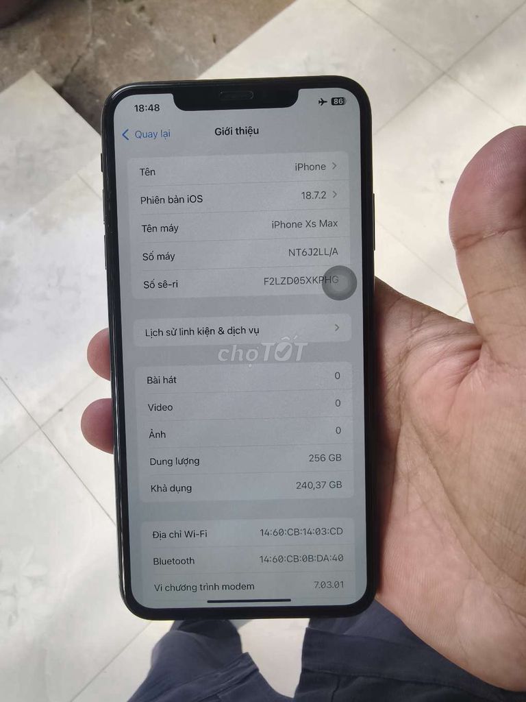 Apple iPhone XS Max 256GB Đen Like New. Mua bán Điện thoại tại Huyện Kiên Lương Kiên Giang được đăng bởi Coca Shop hình 1