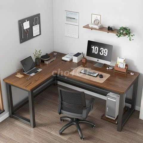 Bàn làm việc chữ L gỗ sắt 1.4m. Mua bán Bàn ghế tại Thành phố Dĩ An Bình Dương được đăng bởi Hoàng Vũ hình 1