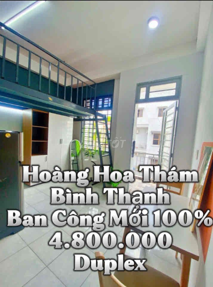 🌇CHDV Duplex Ban Công ☘️Giáp Chợ - Ngay 🚩Hoàng Hoa Thám Bình Thạnh