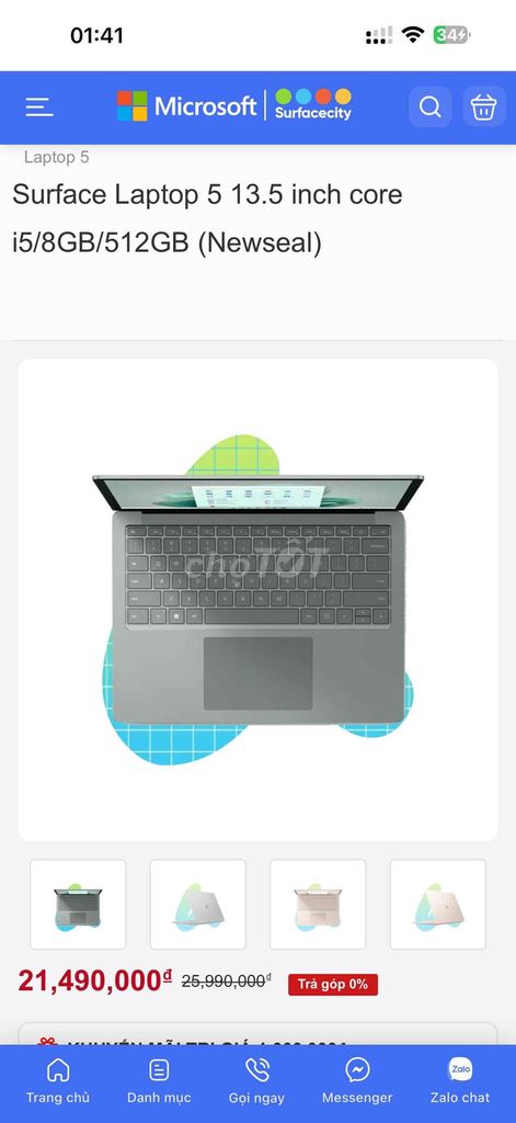 Microsoft Surface Laptop 5 i5 8GB/512GB likenew. Mua bán Laptop tại Quận Tân Bình Tp Hồ Chí Minh được đăng bởi Tên chưa cung cấp hình 1