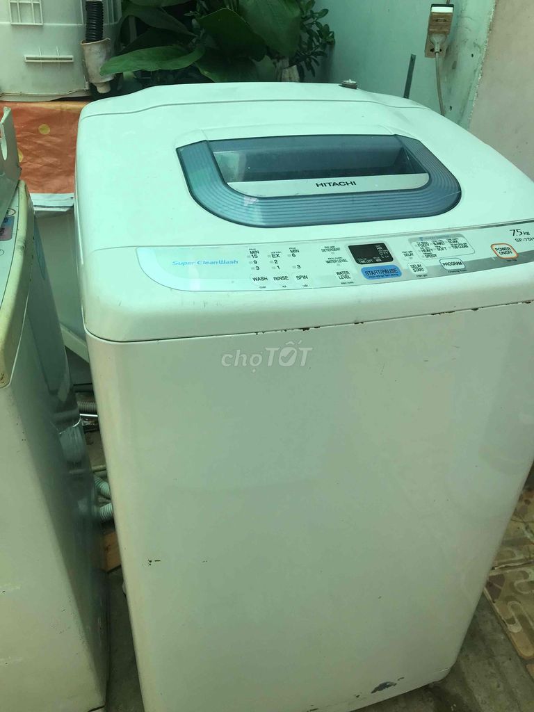 Máy giặt Hitachi 7.5kg Trắng đã sử dụng. Mua bán Máy giặt tại Thành phố Long Xuyên An Giang được đăng bởi Máy lạnh Inverter hình 1