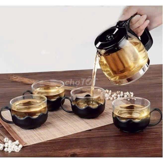 Bộ ấm trà Thủy tinh Trong suốt. Mua bán Dụng cụ nhà bếp tại Quận 12 Tp Hồ Chí Minh được đăng bởi Chuyên sỉ gia dụng rẻ hình 1