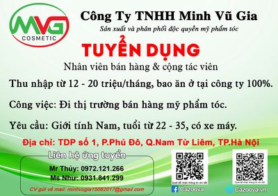 Nhân Viên Bán Hàng Mỹ Phẩm Tóc