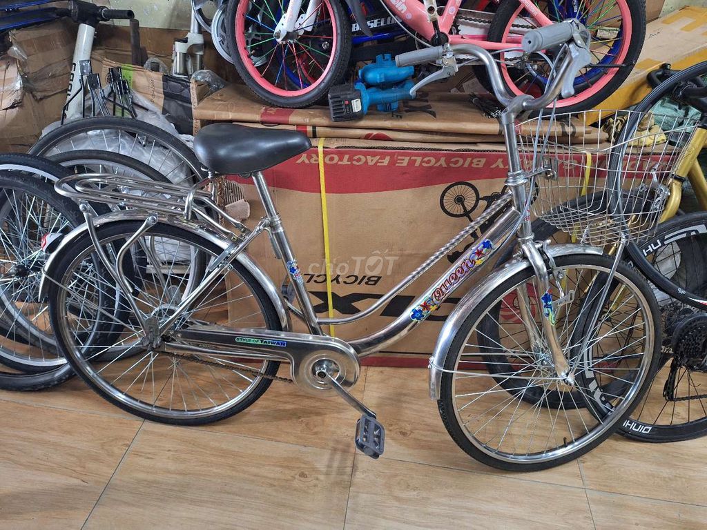 Xe inox 24 inch sáng bóng. Mua bán Xe đạp tại Quận Ninh Kiều Cần Thơ được đăng bởi mi ca hình 1