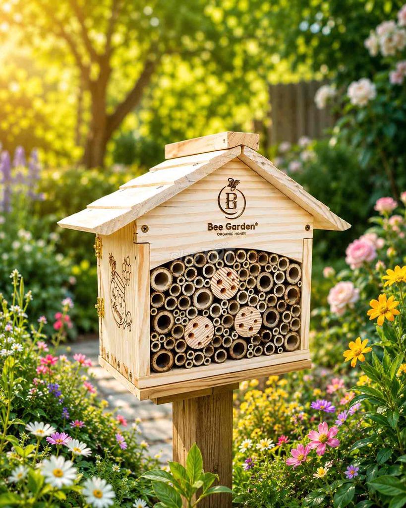 Thùng nuôi ong Bee Garden Gỗ Vàng nhạt. Mua bán Đồ chuyên dụng, Giống nuôi trồng tại Huyện Mỏ Cày Nam Bến Tre được đăng bởi BEE GARDEN OFFICIAL hình 1