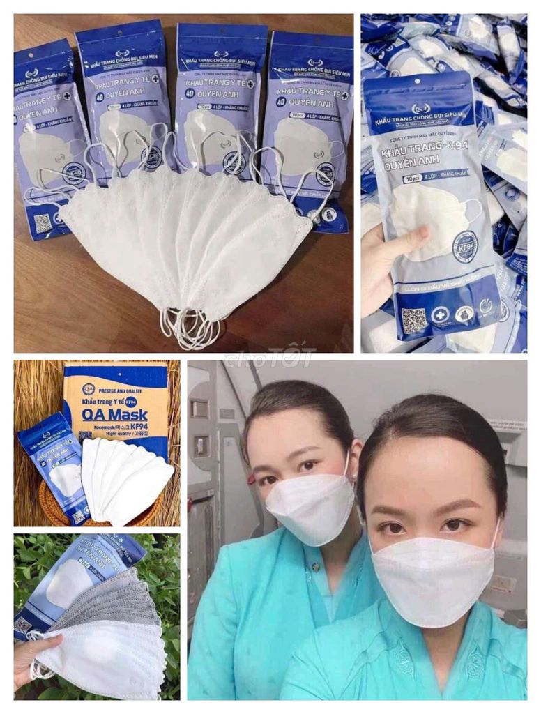 Khẩu trang cao cấp kf94 nam nữ 130k/100cái