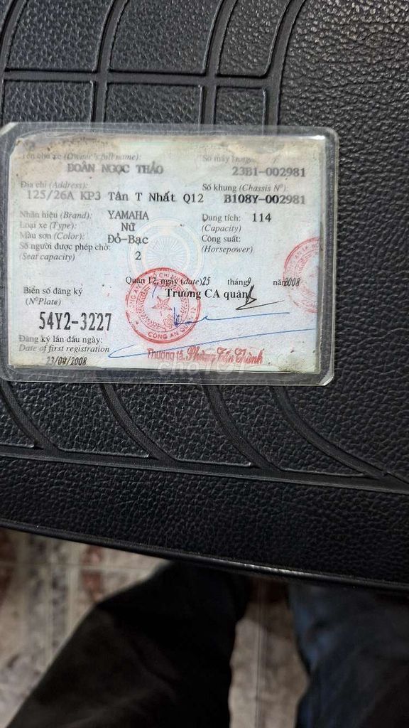 Bán Yamaha Mio đời 2008 giấy tờ hột le. Mua bán Xe máy tại Quận Tân Bình Tp Hồ Chí Minh được đăng bởi Đình Khương hình 6