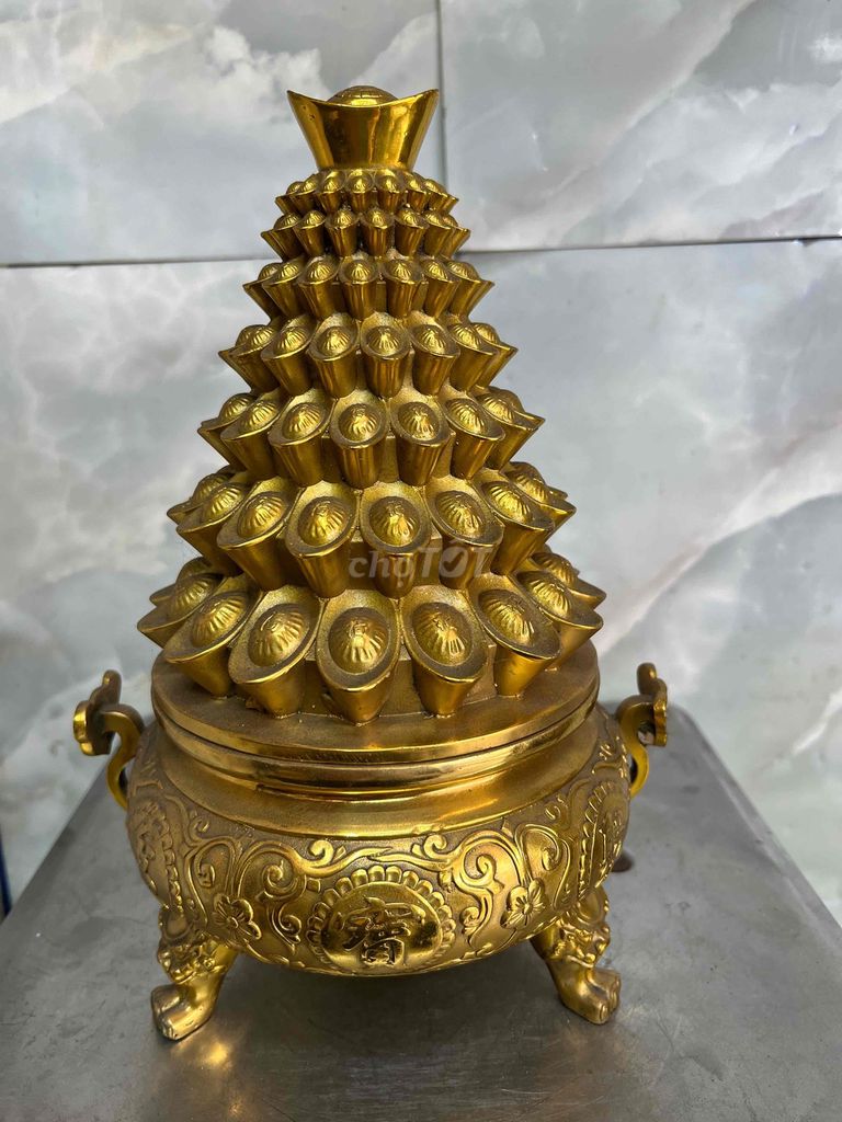 bát vàng tụ bảo phong thủy bằng đồng đúc. Mua bán Đồ sưu tầm, đồ cổ tại Quận Phú Nhuận Tp Hồ Chí Minh được đăng bởi Khanh ly hình 1