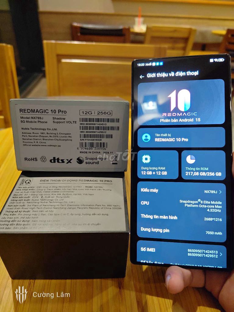 Redmagic 10 Pro 256 chính hãng Việt Nam, giao lưu. Mua bán Điện thoại tại Quận Tân Phú Tp Hồ Chí Minh được đăng bởi Lâm Chí Cường hình 1