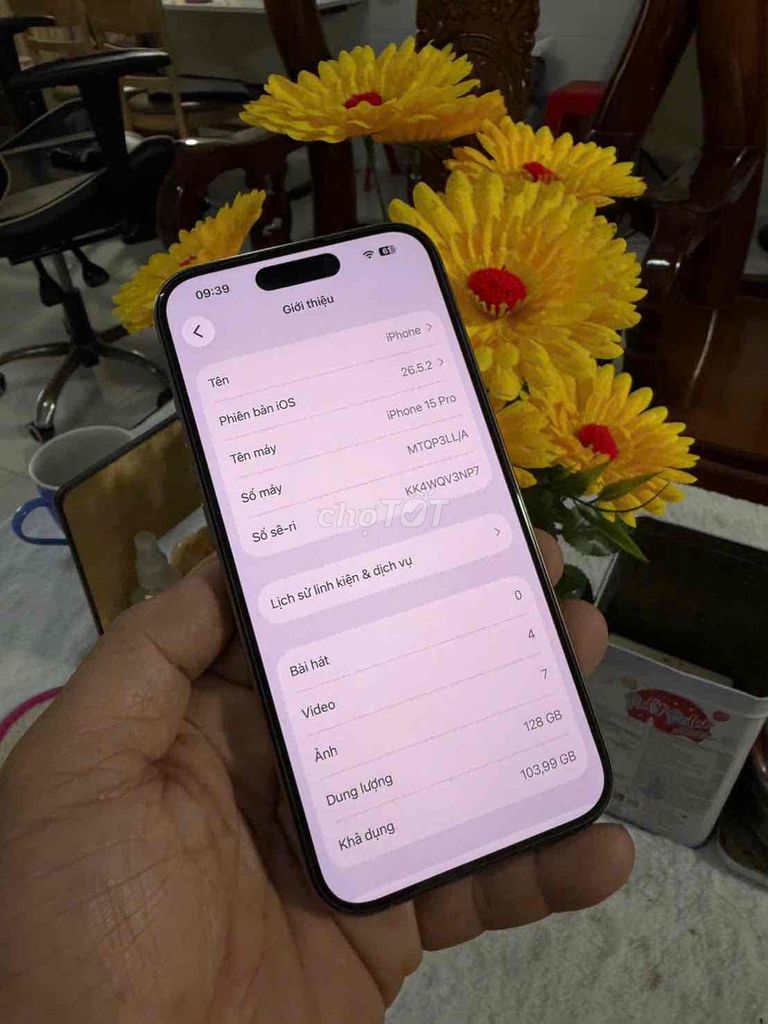 Apple iPhone 15 Pro 128GB Titan Mỹ. Mua bán Điện thoại tại Thành phố Biên Hòa Đồng Nai được đăng bởi thanh hình 1