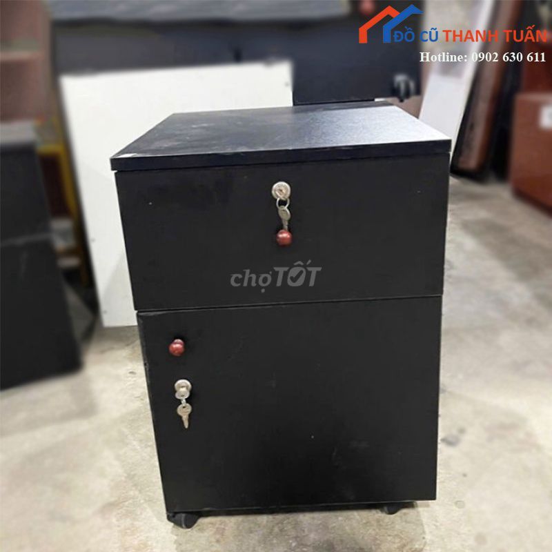 Tủ Hộc Di Động Gỗ MDF Đen Đẹp 90%. Mua bán Đồ dùng văn phòng tại Quận Tân Phú Tp Hồ Chí Minh được đăng bởi Thanh Lý Thanh Tuấn hình 1