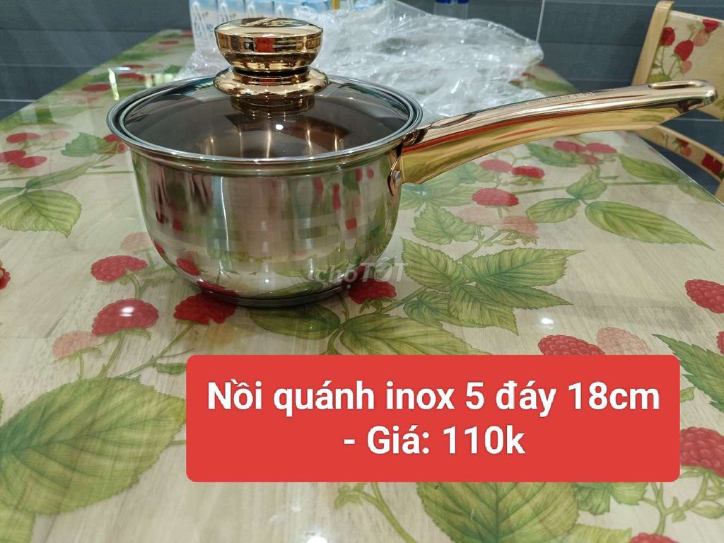 Nồi quánh inox 5 đáy cao cấp (18cm, 2,1lít)