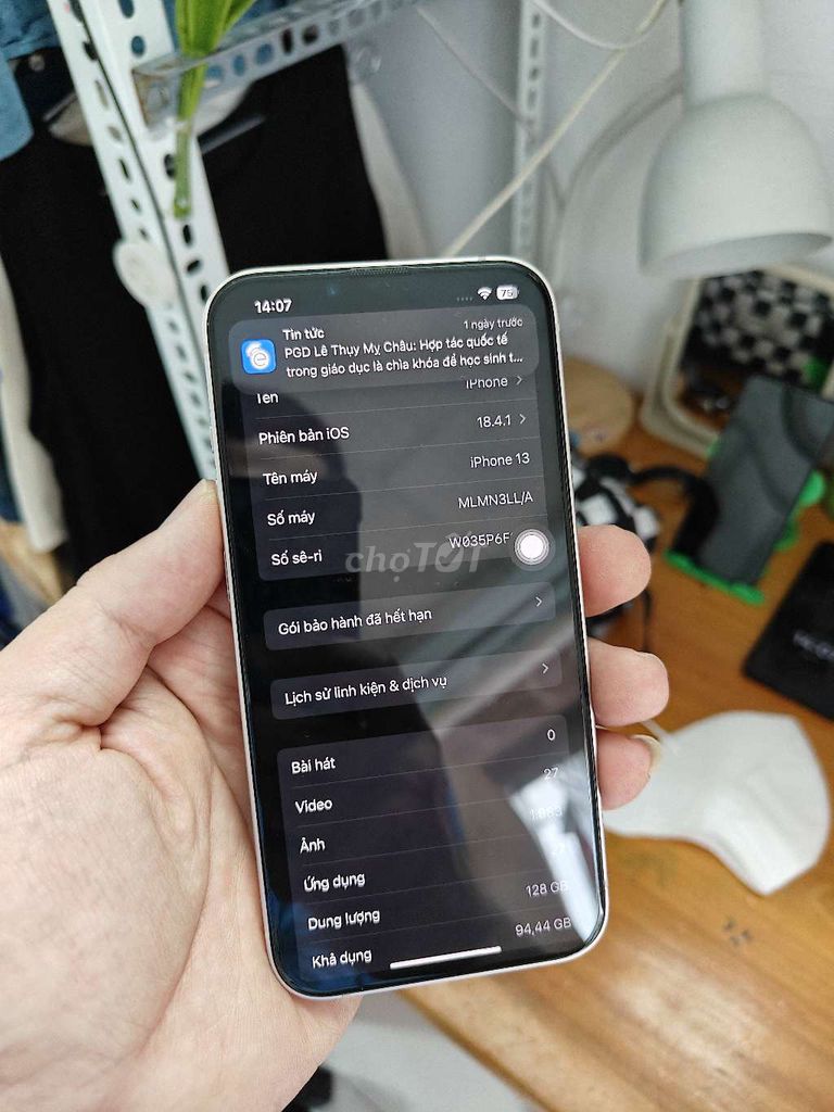 Apple iPhone 13 128GB. Mua bán Điện thoại tại Quận 5 Tp Hồ Chí Minh được đăng bởi ManhQuynh hình 1