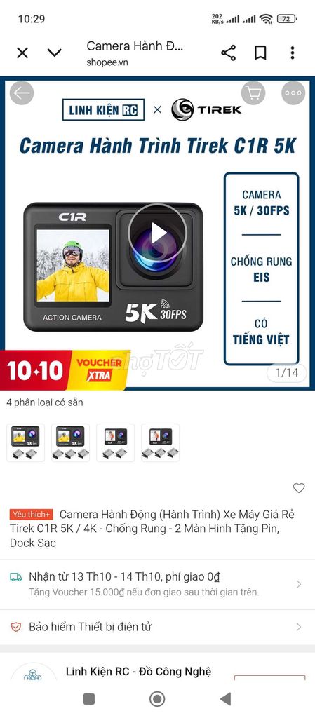 Cần bán camera tirek c1r. Mua bán Máy ảnh, Máy quay tại Quận Cẩm Lệ Đà Nẵng được đăng bởi BA RUỘNG TV hình 1