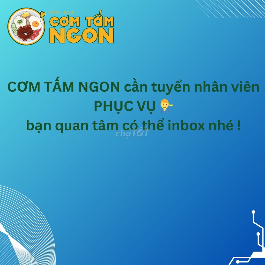 Cần tuyển NAM Phục Vụ (tuổi:18-21, bao ăn ở). Việc làm tại Quận Tân Bình Tp Hồ Chí Minh được đăng bởi Hòa hình 3