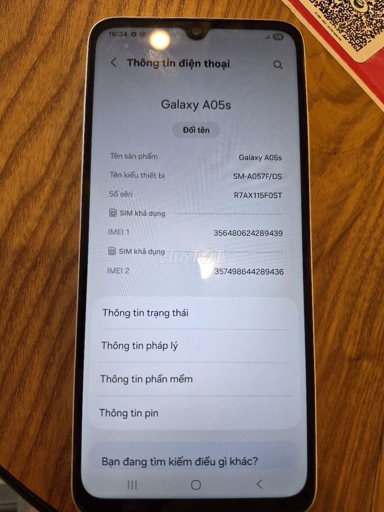Samsung Galaxy A05s Bạc. Mua bán Điện thoại tại Quận Bình Thạnh Tp Hồ Chí Minh được đăng bởi Hoàng hình 1