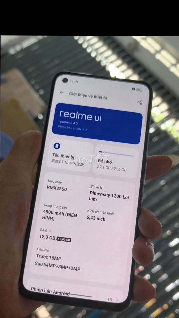 Realme GT Neo Flash 12GB/256GB Game ngon. Mua bán Điện thoại tại Thành phố Bến Tre Bến Tre được đăng bởi Từ Tuấn Bến Tre hình 1