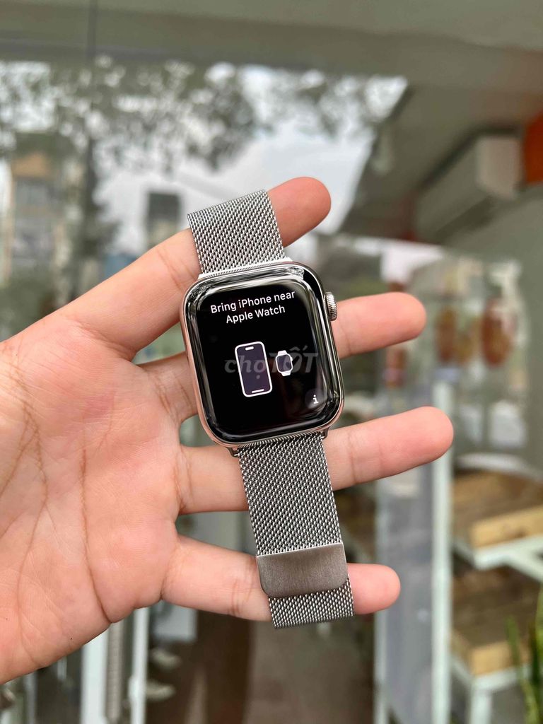 🍎 Apple Watch Series 7 45mm Thép Trắng eSIM VN/A