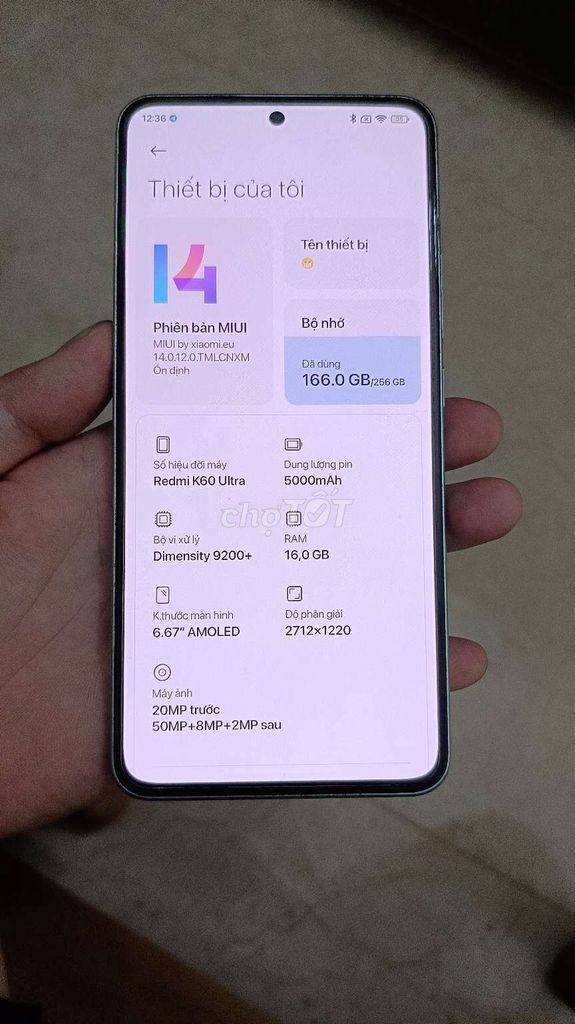 Xiaomi Redmi K60 Ultra 16GB/256GB Xanh. Mua bán Điện thoại tại Thành phố Buôn Ma Thuột Đắk Lắk được đăng bởi My love hình 1