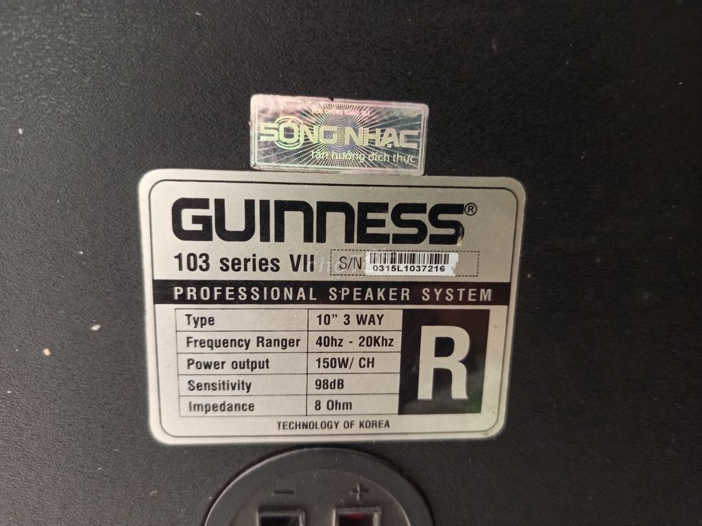 Loa Guinness 103 Series VII 25cm 150W. Mua bán Tivi, Âm thanh tại Huyện Chợ Gạo Tiền Giang được đăng bởi Nguyễn Ngọc Tuấn  hình 1