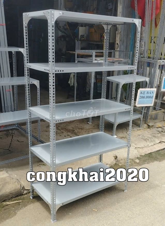 Kệ sắt V lỗ 5 tầng mâm 30x100, màu Xám. Cao 2m. Mua bán Tủ, kệ gia đình tại Quận Bình Tân Tp Hồ Chí Minh được đăng bởi Kệ Thép V Lỗ Đa Năng hình 1