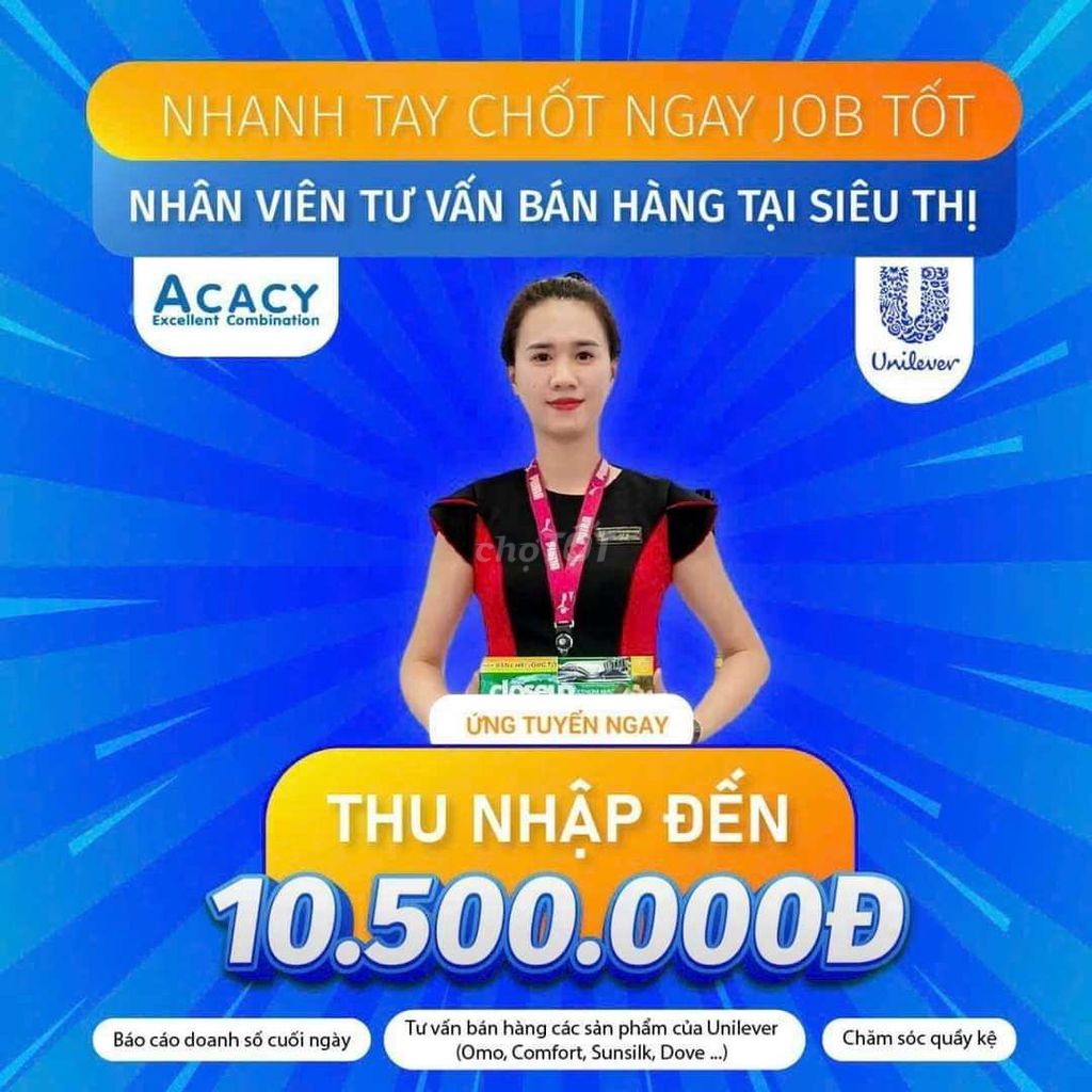 NHÂN VIÊN BÁN HÀNG UNILEVER Ở BẠC LIÊU