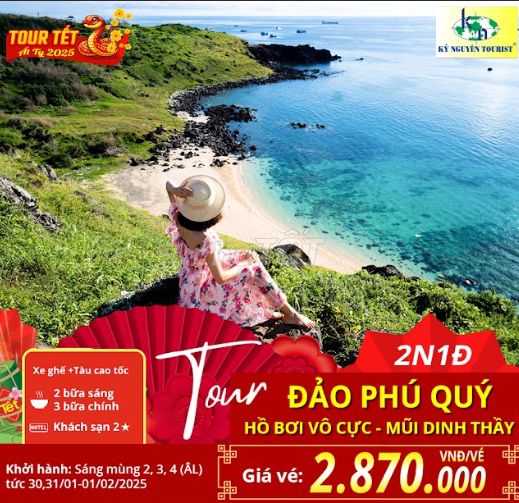 Tour Phú Quý 2N1Đ tết Ất Tỵ 2025