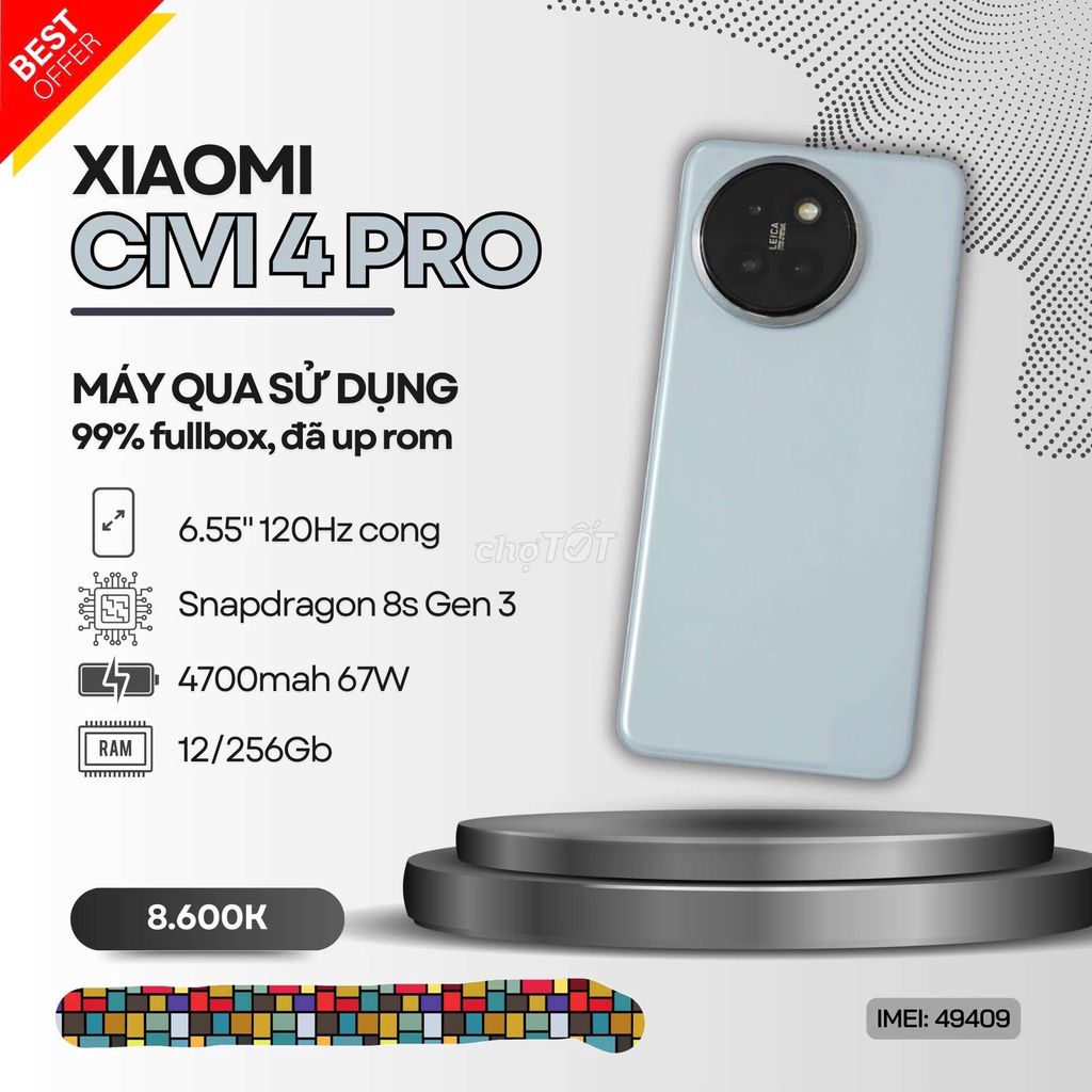 🥇CIVI 4 PRO FULLBOX ĐÃ UP ROM QT 12/256GB