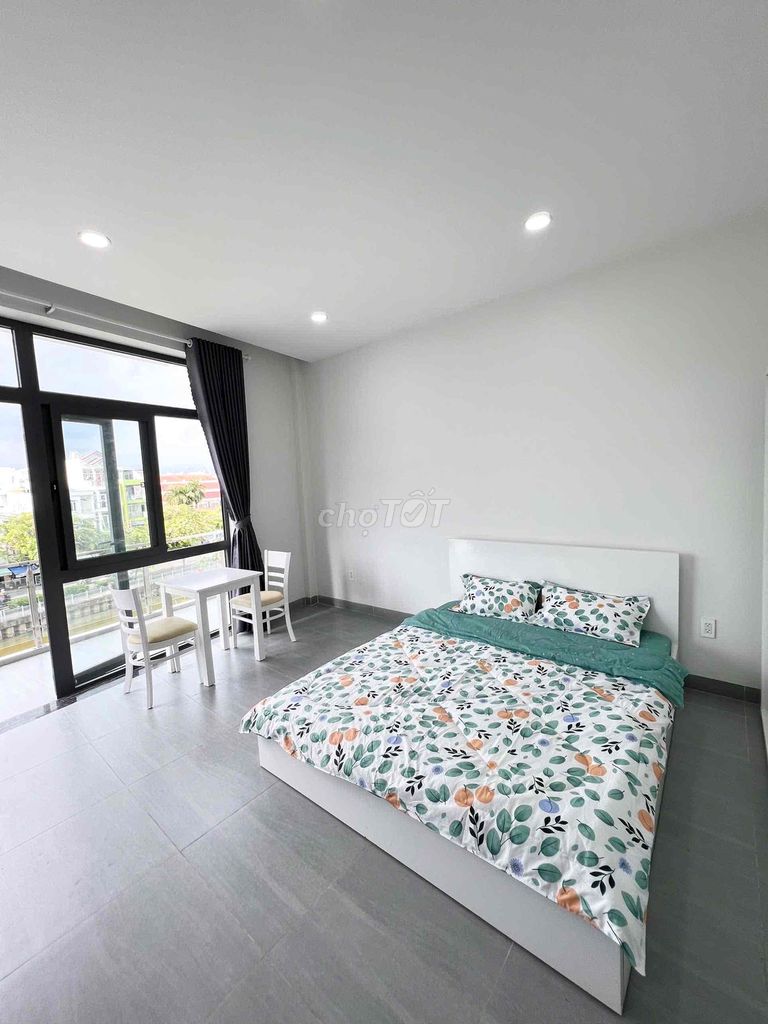 🌇CH Studio Ban Công 40m2 - Full Nội Thất - Ngay Bờ Kè Hoàng Sa