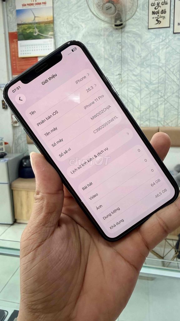 iPhone 11 Pro 64GB Đen Đã qua sử dụng. Mua bán Điện thoại tại Quận Bình Thạnh Tp Hồ Chí Minh được đăng bởi Phan Luận hình 1