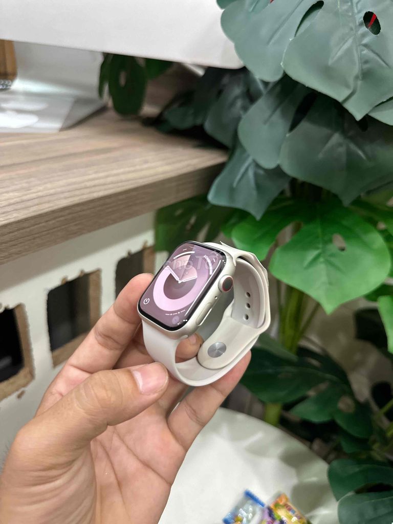 Bán Apple watch Sr7/41-45mm màu Starlight đủ pk