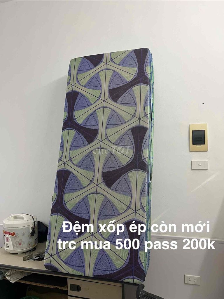 Đệm xốp ép Xanh, tím, trắng Còn mới. Mua bán Giường, chăn ga gối nệm tại Huyện Thanh Trì Hà Nội được đăng bởi Thắnggg hình 1