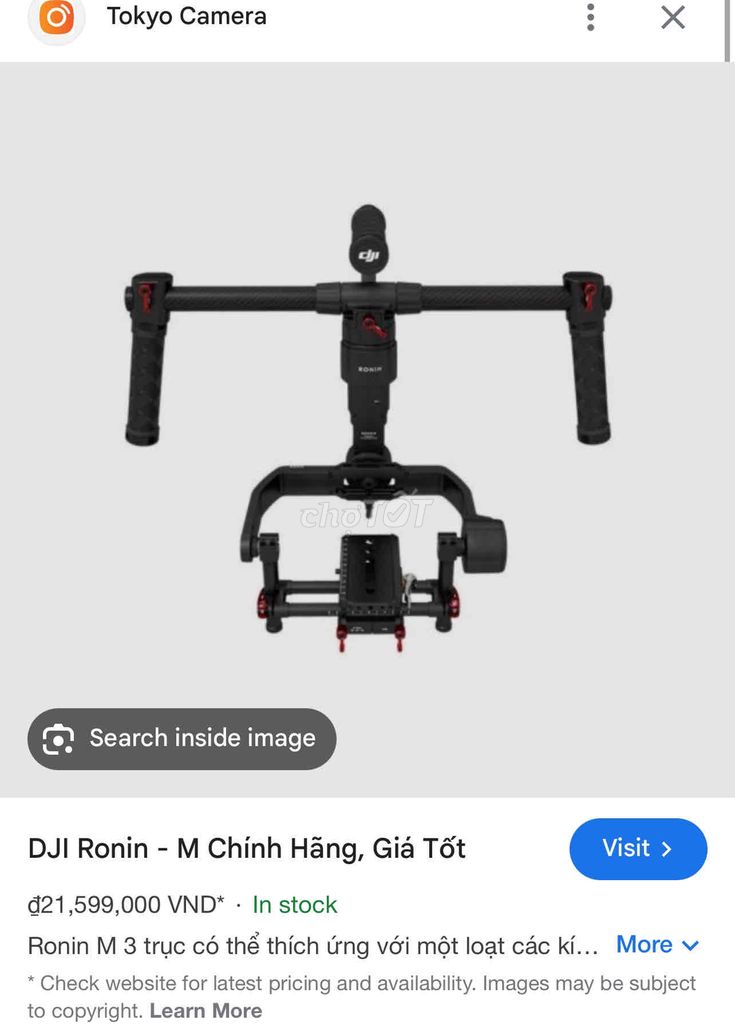 gimbal DJI Ronin M dòng chuyên nghiệp cho máy cơ