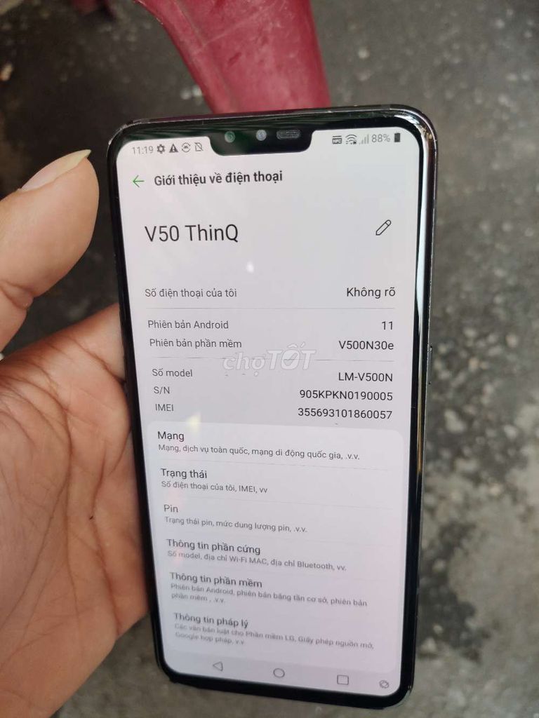LG V50 ThinQ 5G Đen Đã qua sử dụng. Mua bán Điện thoại tại Quận Hoàng Mai Hà Nội được đăng bởi Nguyễn Xuân Đại hình 1