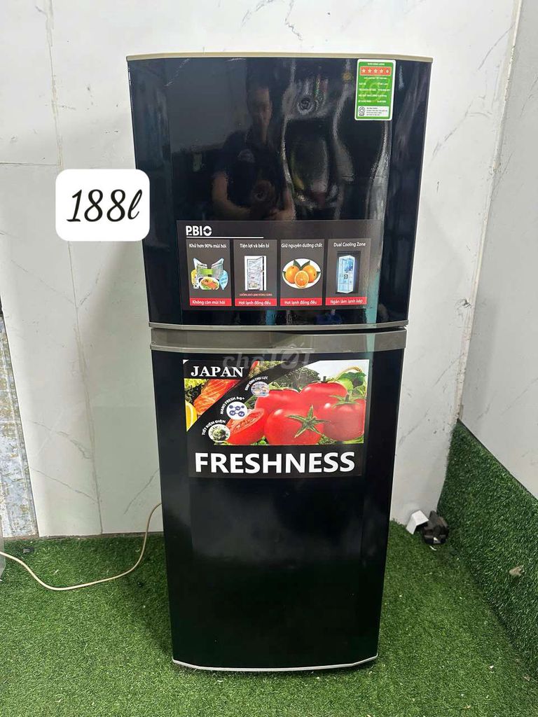 Tủ lạnh Panasonic 188L Đen. Mua bán Tủ lạnh tại Quận Thanh Khê Đà Nẵng được đăng bởi ĐIỆN MÁY QUỐC KHÁNH  hình 1