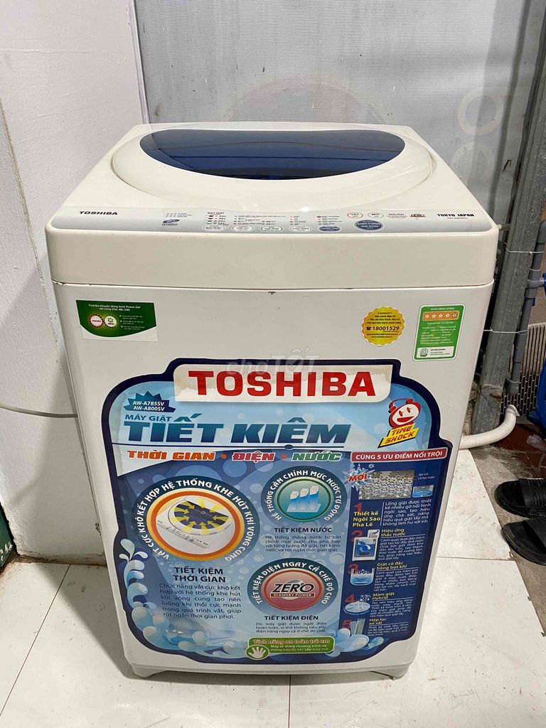 Máy giặt Toshiba 7kg lồng đứng cần bánn