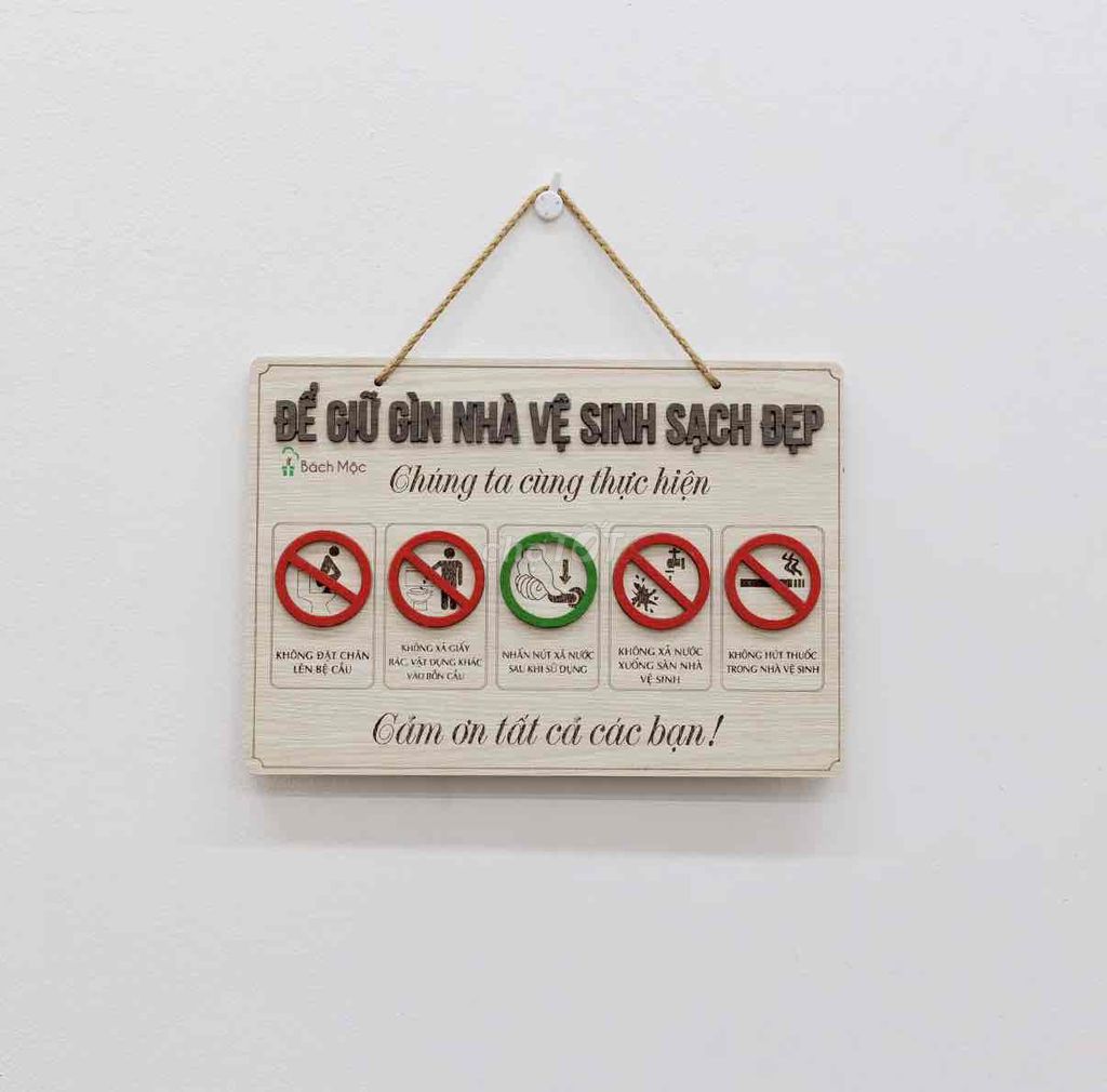 Biển báo nhà vệ sinh Bách Mộc. Mua bán Cây cảnh, đồ trang trí tại Thành phố Rạch Giá Kiên Giang được đăng bởi Hồ Quỳnh Như hình 1